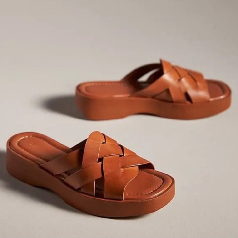 Pilcro Woven Slide Sandals- NWT